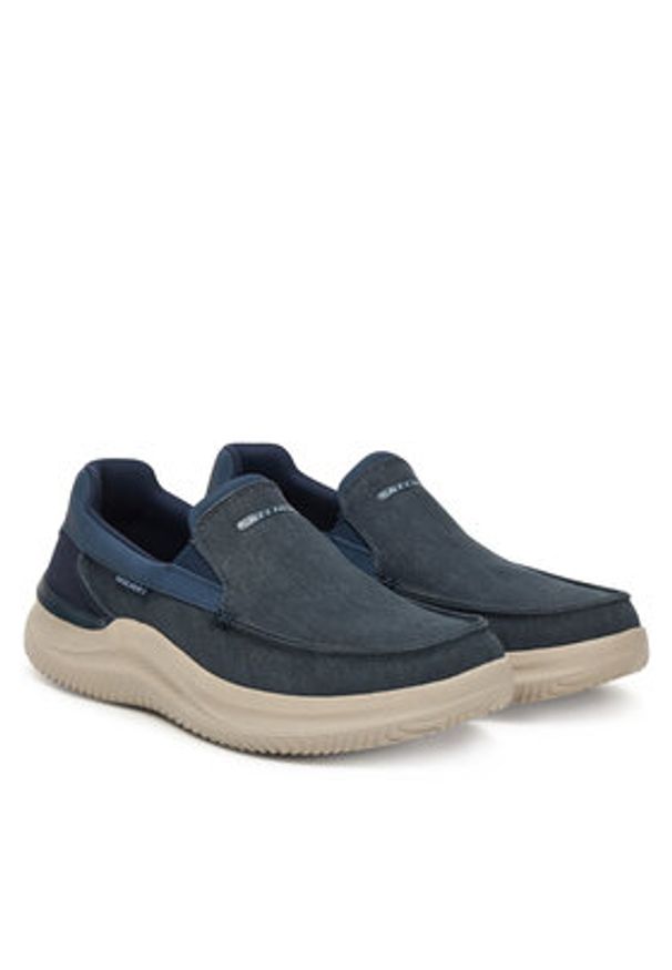 skechers - Skechers Półbuty Relaxed Fit: Hasting - Fielden 205066/NVY Granatowy. Kolor: niebieski. Materiał: materiał