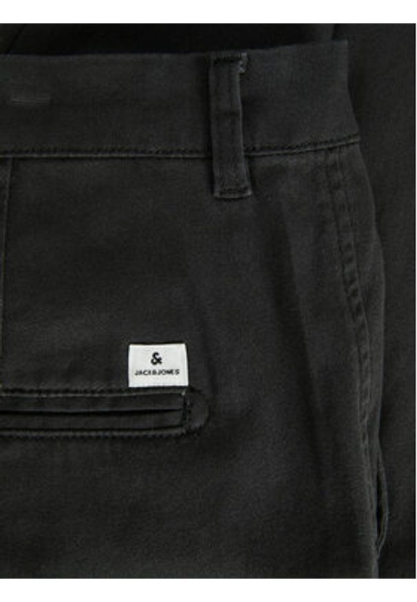 Jack & Jones - Jack&Jones Chinosy Dave 12212930 Czarny Regular Fit. Kolor: czarny. Materiał: bawełna