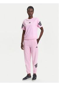 Adidas - adidas T-Shirt Future Icons 3-Stripes JE0240 Różowy Regular Fit. Kolor: różowy. Materiał: bawełna #2