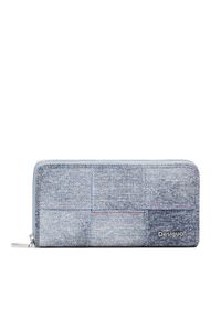 Desigual Duży Portfel Damski 25SAYP49 Szary. Kolor: szary. Materiał: skóra