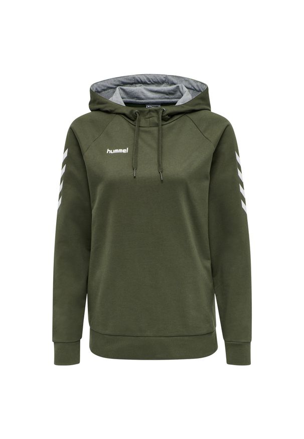 Bluza do piłki ręcznej damska Hummel hml GO z kapturem. Typ kołnierza: kaptur. Kolor: zielony, brązowy, wielokolorowy