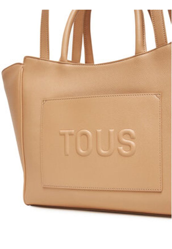 Tous - TOUS Torebka Brenda City 2002192245 Beżowy. Kolor: beżowy. Materiał: skórzane