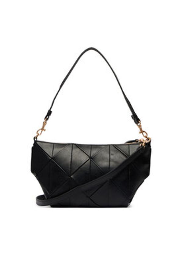 Calvin Klein Torebka Woven LV04F3546G Czarny. Kolor: czarny. Materiał: skórzane