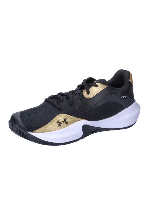 Buty Under Armour Lockdown 7 Low czarne. Kolor: czarny, biały, wielokolorowy. Materiał: syntetyk. Sport: turystyka piesza, koszykówka