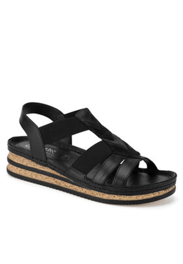 Go Soft Sandały RST-2314-05 Czarny. Kolor: czarny. Materiał: materiał