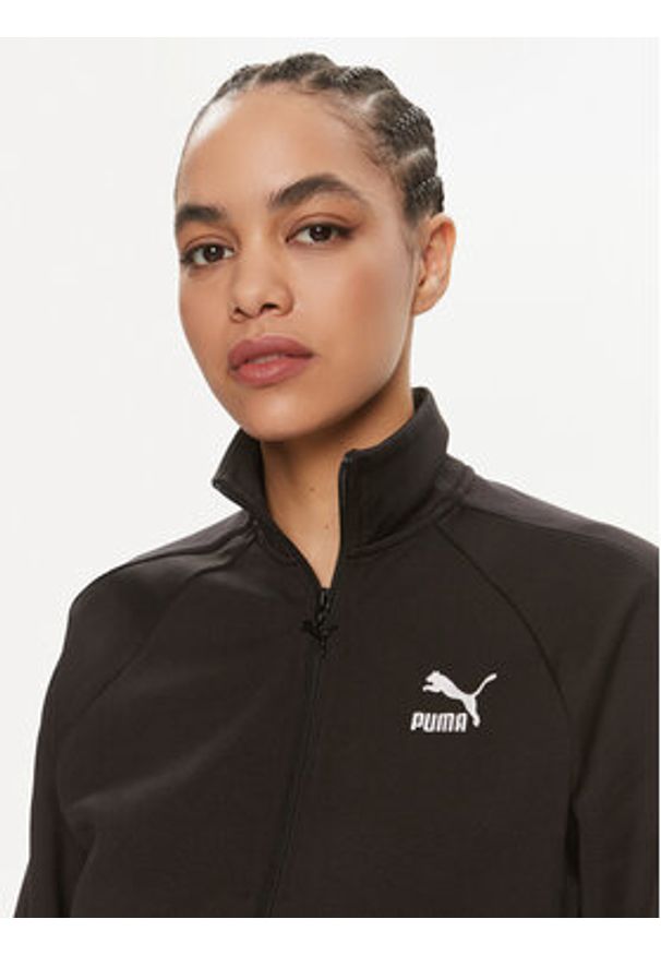 Puma Bluza T7 624211 Czarny Relaxed Fit. Kolor: czarny. Materiał: bawełna, syntetyk
