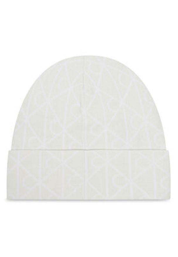 Calvin Klein Czapka LV04D8050G Écru. Kolor: kremowy. Materiał: wiskoza