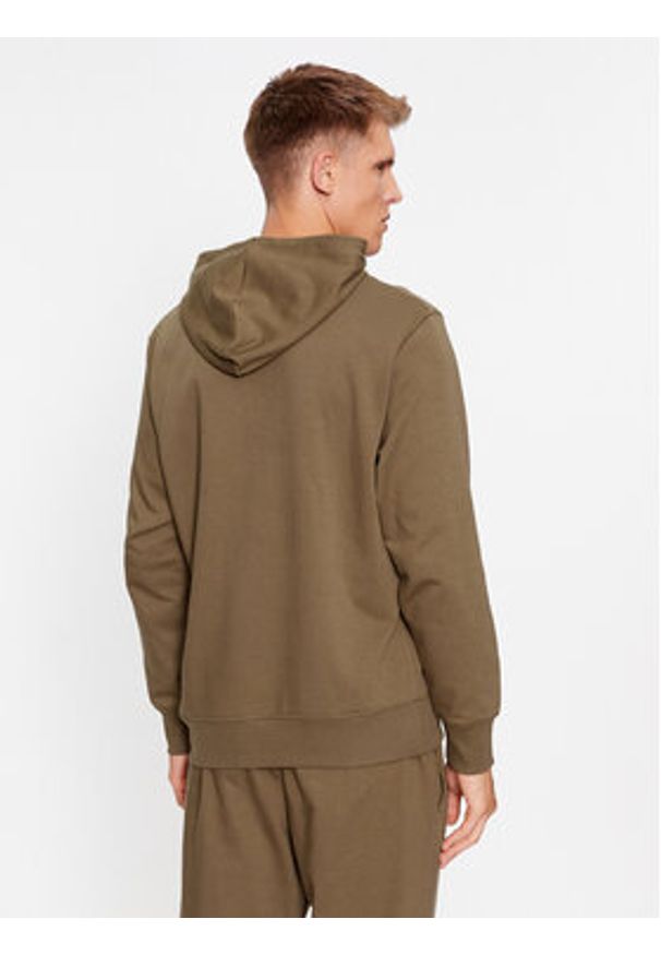 New Balance Bluza Essentials Stacked Logo French Terry Hoodie MT31537 Brązowy Regular Fit. Kolor: brązowy. Materiał: syntetyk