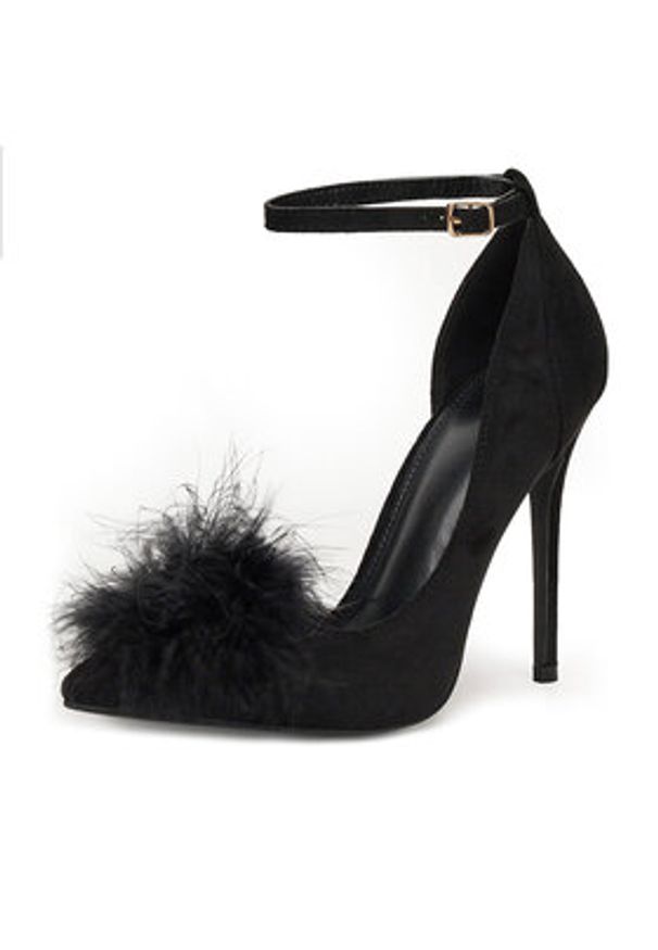 DeeZee Szpilki HT92831-126 Czarny. Kolor: czarny. Materiał: skóra. Obcas: na szpilce