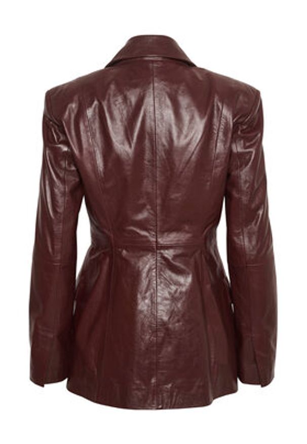 GESTUZ - Gestuz Marynarka 10908400 Brązowy Regular Fit. Kolor: brązowy. Materiał: skóra