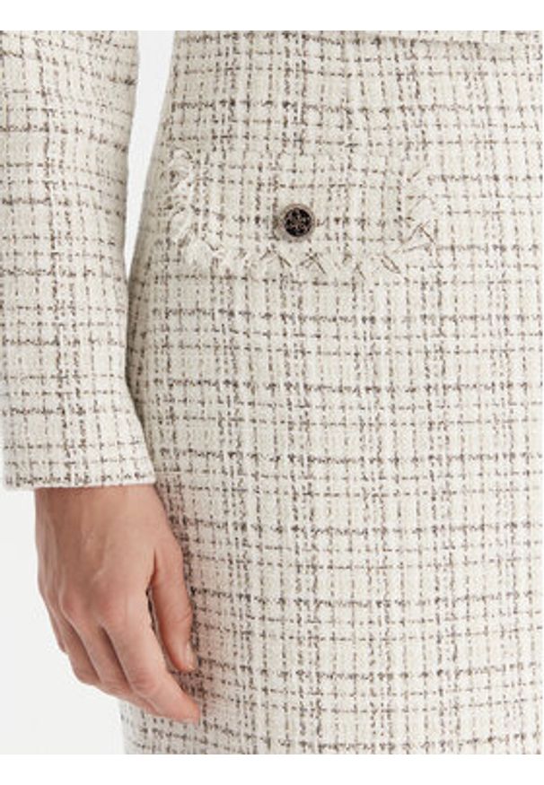 Guess Spódnica mini W5YD15 WHDB2 Biały Regular Fit. Kolor: biały. Materiał: syntetyk