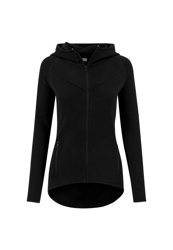 Urban Classics - Bluza damska z kapturem Urban Classic athletic interlo zip. Typ kołnierza: kaptur. Kolor: czarny. Materiał: dresówka