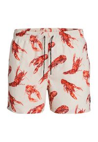 Jack & Jones Szorty kąpielowe Maui 12272809 Beżowy Regular Fit. Kolor: beżowy. Materiał: syntetyk #4