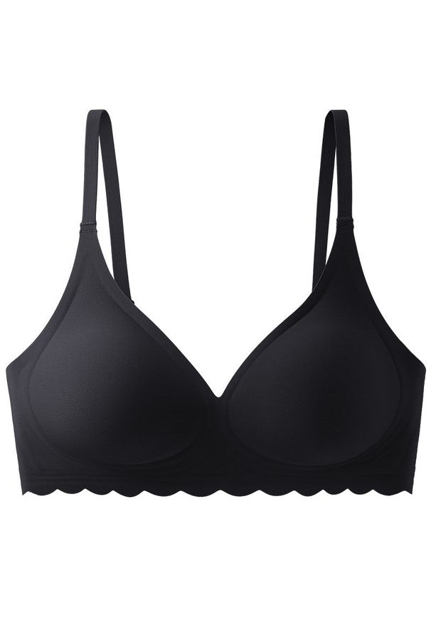 Intica - Bezszwowy biustonosz piankowy z elastycznego materiału Seita. Kolor: czarny. Materiał: materiał