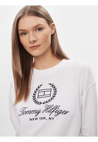 TOMMY HILFIGER - Tommy Hilfiger Bluza Flag Script WW0WW41758 Biały Regular Fit. Kolor: biały. Materiał: bawełna