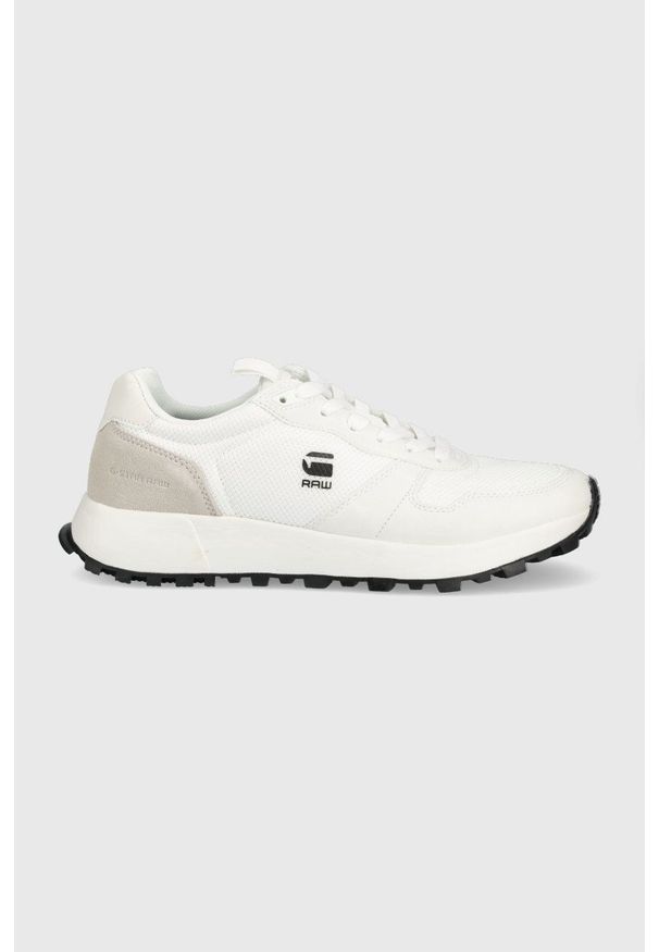 G-Star RAW - G-Star Raw sneakersy theq run kolor biały. Nosek buta: okrągły. Zapięcie: sznurówki. Kolor: biały. Materiał: guma. Sport: bieganie