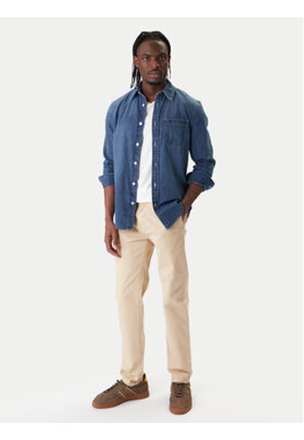 Tommy Jeans Koszula DM0DM22303 Niebieski Regular Fit. Kolor: niebieski. Materiał: bawełna