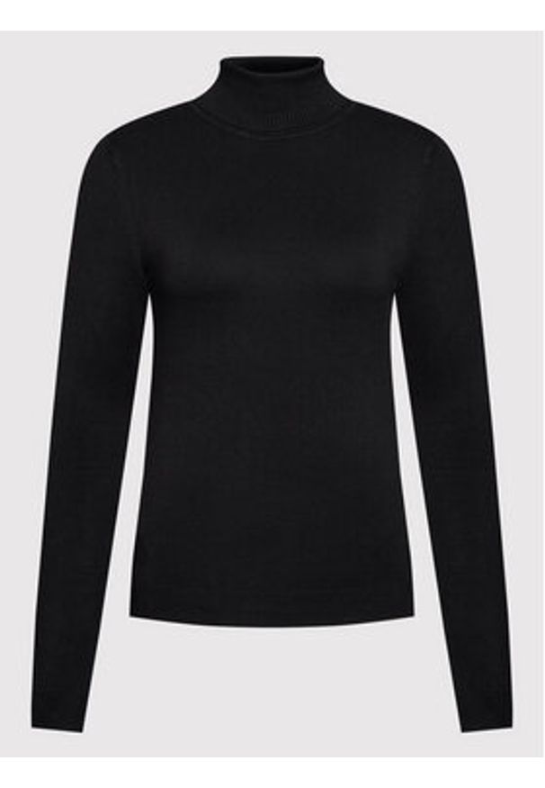 Vero Moda Golf Glory 10231630 Czarny Slim Fit. Typ kołnierza: golf. Kolor: czarny. Materiał: wiskoza