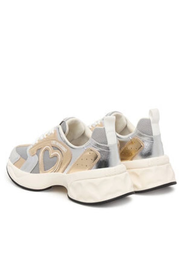 Love Moschino - LOVE MOSCHINO Sneakersy JA15456G0OIQC90A Biały. Kolor: biały. Materiał: skóra