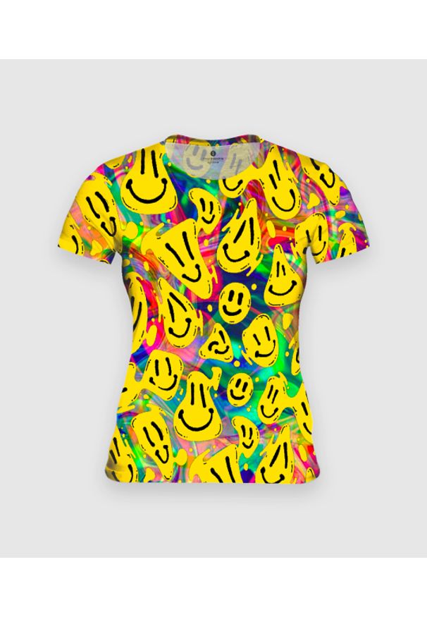 MegaKoszulki - Koszulka damska fullprint Acid Smile. Materiał: dzianina, bawełna, poliester