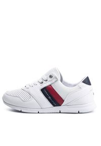 TOMMY HILFIGER - Tommy Hilfiger Sneakersy Lightweight Leather FW0FW04261 Biały. Kolor: biały. Materiał: skóra #4