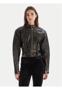 Versace Jeans Couture Kurtka skórzana 79HAVP03 CP021 Czarny Regular Fit. Kolor: czarny. Materiał: skóra #1