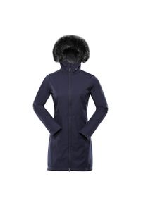 ALPINE PRO Damska kurtka softshell Ibora, niebieska, S. Kolor: niebieski. Materiał: softshell. Sport: turystyka piesza