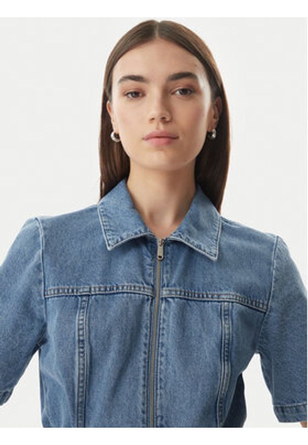 Calvin Klein Jeans Sukienka jeansowa LV047G738G Niebieski Slim Fit. Kolor: niebieski. Materiał: bawełna