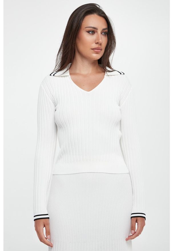 Pinko - Sweter damski prązowany Linosa PINKO