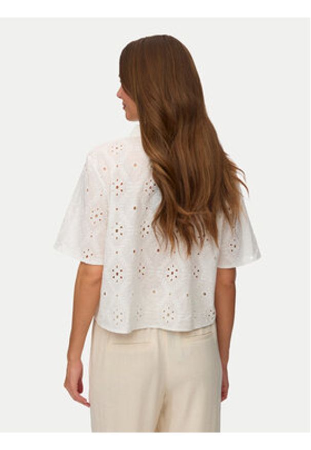 Vero Moda Koszula Eliza 10342754 Biały Regular Fit. Kolor: biały. Materiał: bawełna