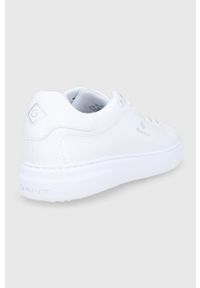 GANT - Gant Buty skórzane kolor biały. Zapięcie: sznurówki. Kolor: biały. Materiał: skóra #2