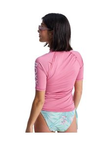 Roxy - Koszulka rash vest z krótkim rękawem dla Kobiety WHOLE HEARTED Różowy. Kolor: różowy. Materiał: elastan, poliester, materiał. Długość: krótkie