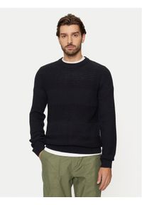 Jack & Jones - Jack&Jones Sweter Hugo 12258607 Granatowy Regular Fit. Kolor: niebieski. Materiał: bawełna