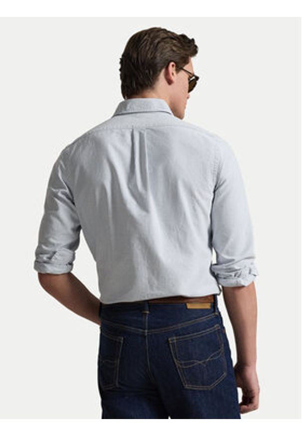 Polo Ralph Lauren Koszula 710953704501 Błękitny Custom Fit. Typ kołnierza: polo. Kolor: niebieski. Materiał: bawełna