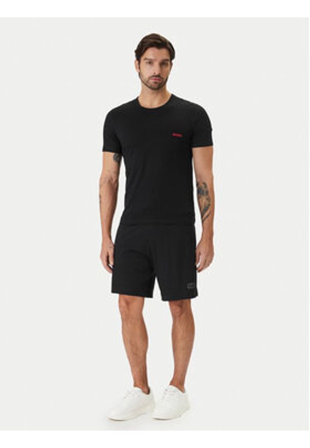 Hugo - HUGO Szorty sportowe Spray 50559719 Czarny Regular Fit. Kolor: czarny. Materiał: bawełna. Styl: sportowy