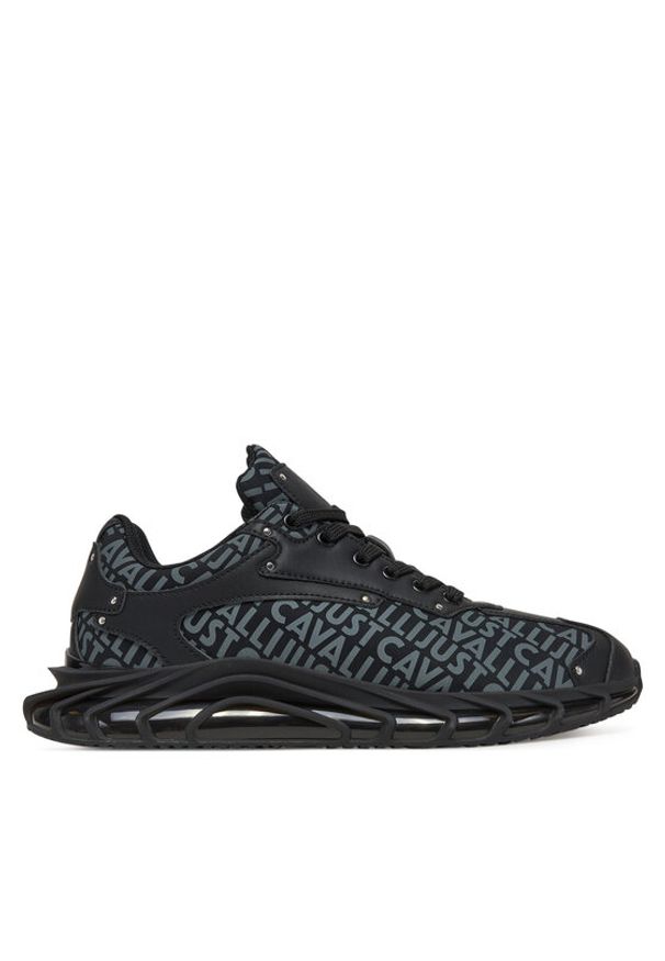 Just Cavalli Sneakersy 78QA3SQ1 ZSC46 Czarny. Kolor: czarny. Materiał: materiał