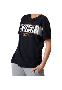 Koszulka sportowa damska Superdry Sdry Panel. Kolor: czarny. Materiał: poliester, bawełna #1