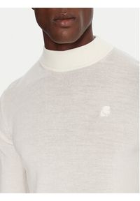 Karl Lagerfeld - KARL LAGERFELD Golf 655002 554399 Écru Slim Fit. Typ kołnierza: golf. Materiał: wełna