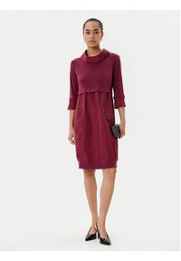 Joseph Ribkoff Sukienka codzienna 173444F25 Bordowy Regular Fit. Okazja: na co dzień. Kolor: czerwony. Materiał: syntetyk. Typ sukienki: proste. Styl: casual