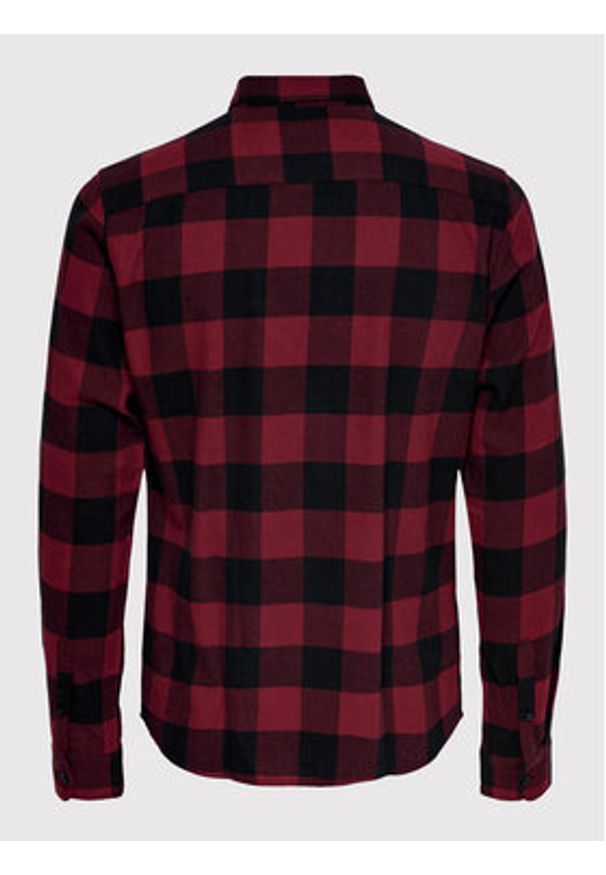 Only & Sons Koszula Gudmund 22007112 Bordowy Slim Fit. Kolor: czerwony. Materiał: bawełna