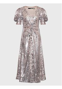 ROTATE Sukienka koktajlowa Sequin Maxi RT2255 Srebrny Regular Fit. Kolor: srebrny. Materiał: syntetyk. Styl: wizytowy. Długość: maxi #5