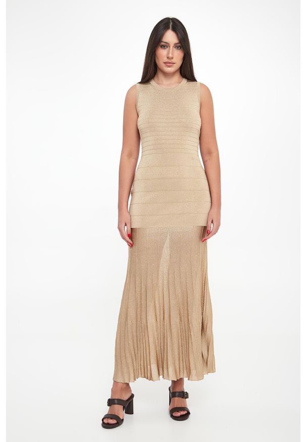 Twinset Milano - Sukienka maxi lureksowa LIU JO. Długość: maxi