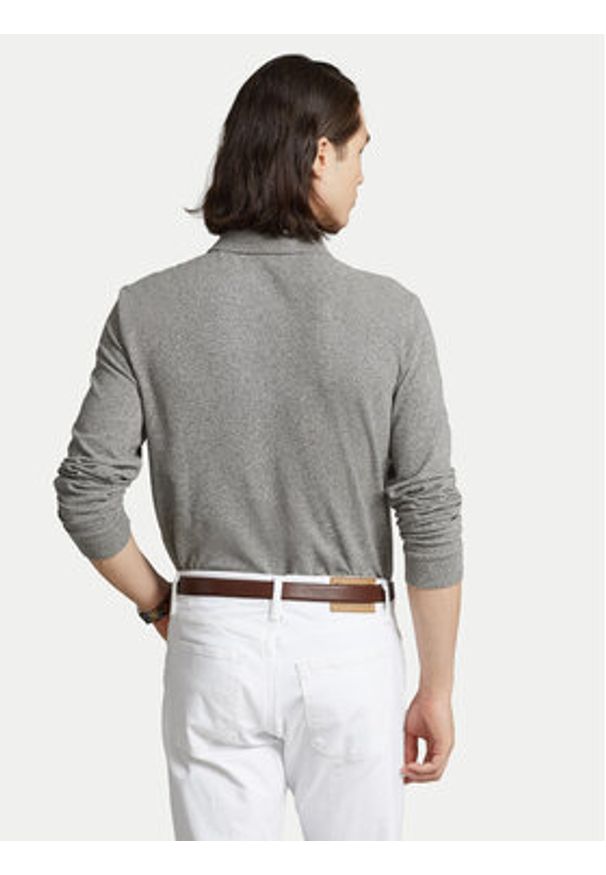 Polo Ralph Lauren Polo 710681126003 Szary Slim Fit. Typ kołnierza: polo. Kolor: szary. Materiał: bawełna