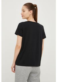 Roxy t-shirt bawełniany kolor czarny. Kolor: czarny. Materiał: bawełna. Wzór: nadruk #5