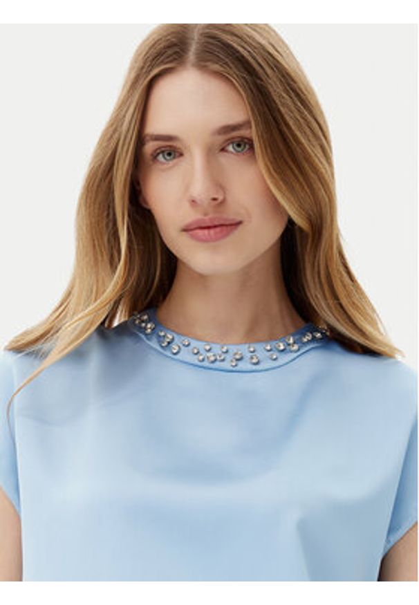 Imperial Bluzka RIC3JBA Niebieski Regular Fit. Kolor: niebieski. Materiał: syntetyk