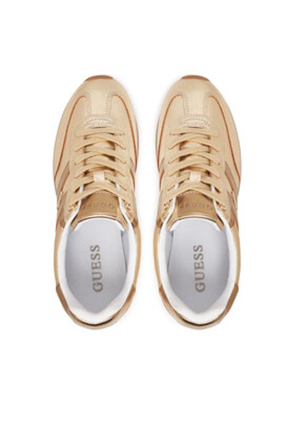 Guess Sneakersy FLTSAP LEM12 Złoty. Kolor: złoty. Materiał: skóra