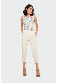 Greenpoint - Eleganckie spodnie 7/8. Materiał: len, wiskoza. Styl: elegancki #1