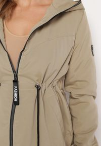 Born2be - Jasnozielona Kurtka Parka z Kapturem Mesovera. Typ kołnierza: kaptur. Kolor: zielony #5