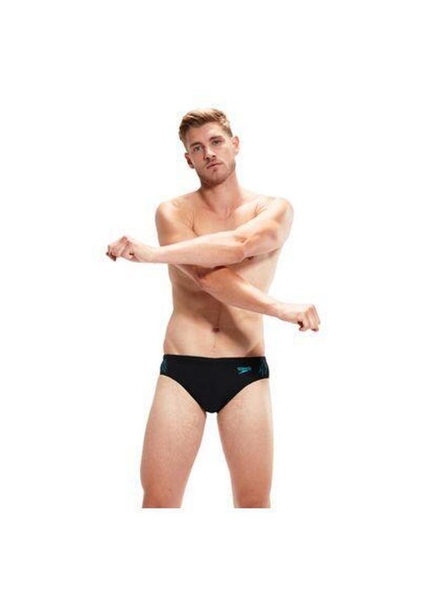 Slipy kąpielowe męskie Speedo Hyper Boom Splice Brief. Kolor: niebieski, wielokolorowy, czarny