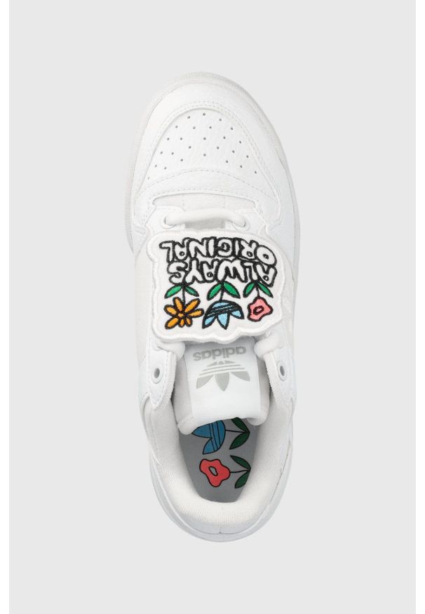 adidas Originals sneakersy dziecięce GW0590 kolor biały. Nosek buta: okrągły. Zapięcie: sznurówki. Kolor: biały. Materiał: guma, materiał. Obcas: na platformie